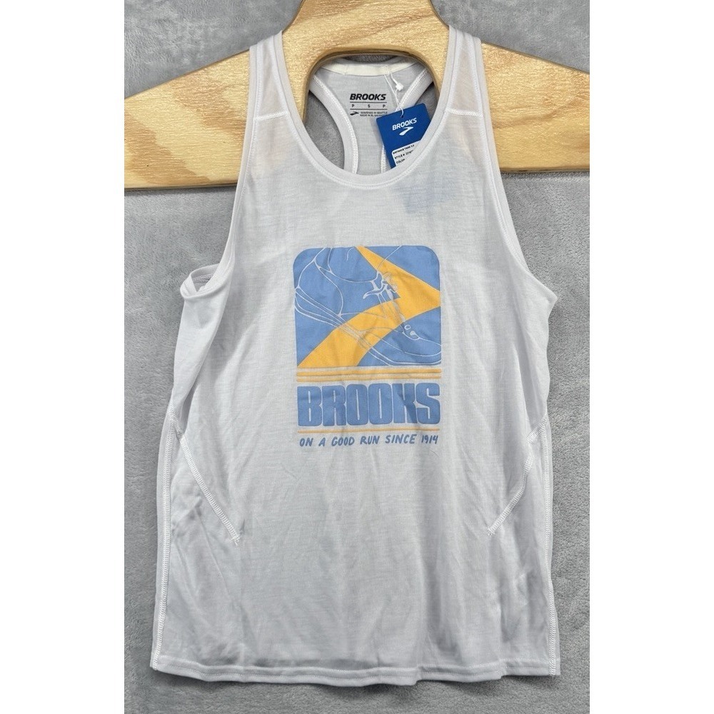 Brooks Women's Distance Tank 3.0 White Women's Size Small S NWT